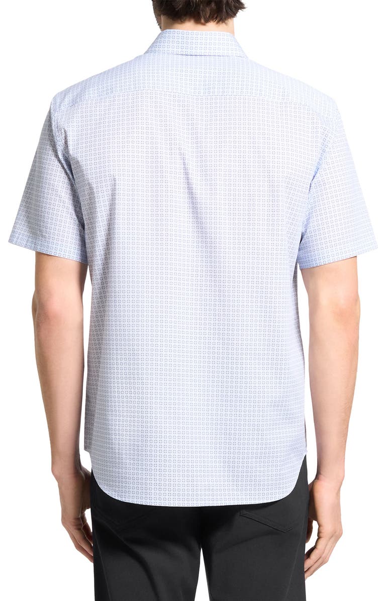 Theory Irving Short Sleeve Button-Up Shirt, Alternate, color, Olympic Multi