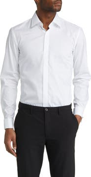 BOSS Hank Slim Fit Easy Iron Tuxedo Shirt
