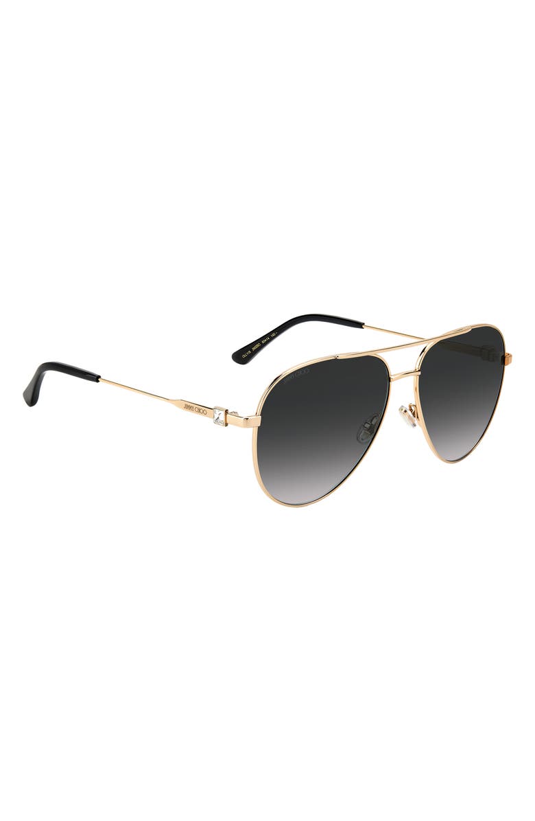 Jimmy Choo Ollys 60mm Aviator Sunglasses, Alternate, color,