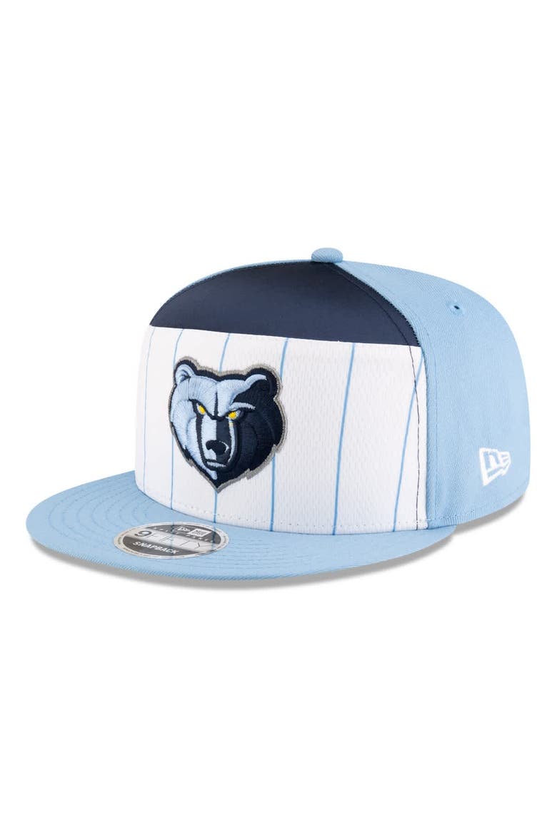 Men's New Era  White/Light Blue Memphis Grizzlies 2025 NBA Tip Off Split Panel 9FIFTY Snapback Hat, Alternate, color, White
