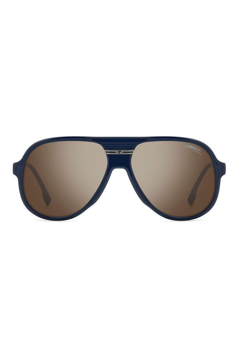 Sport 59mm Pilot Sunglasses, Main, color, BLUE/ SILVER SP
