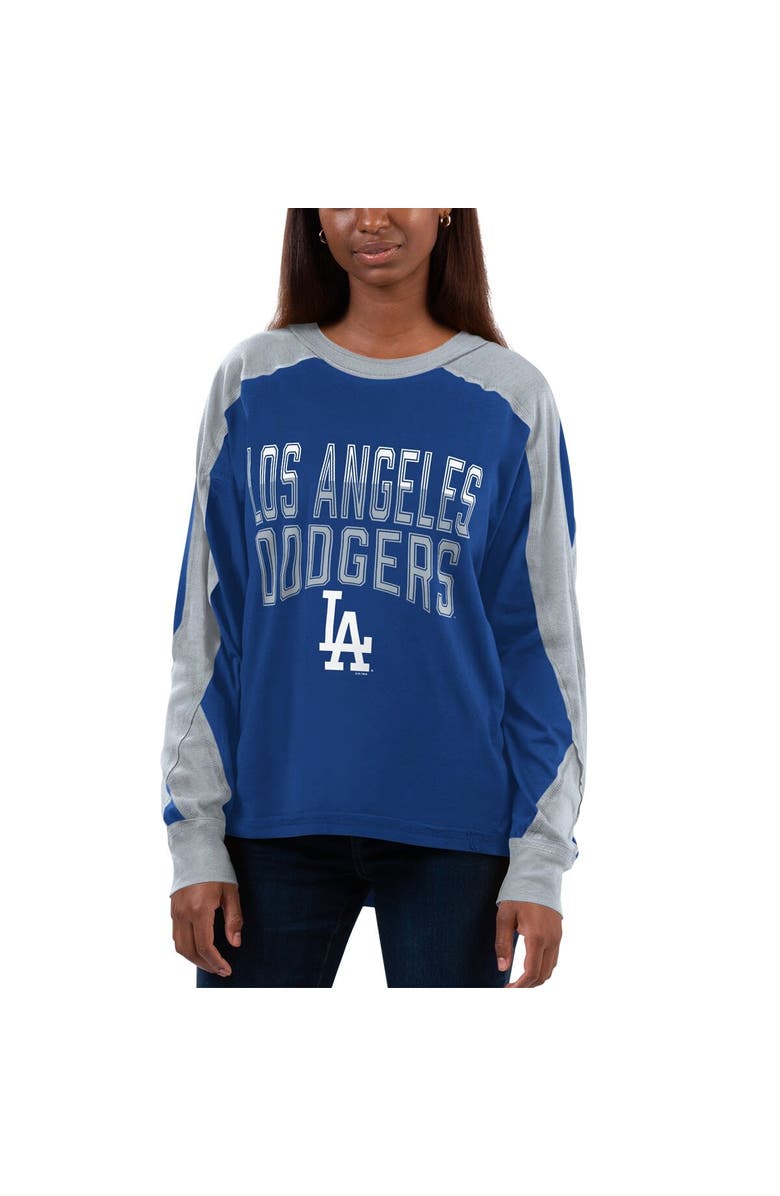 G-III 4HER BY CARL BANKS Women's G-III 4Her by Carl Banks Royal/White Los Angeles Dodgers Smash Raglan Long Sleeve T-Shirt, Main, color, 