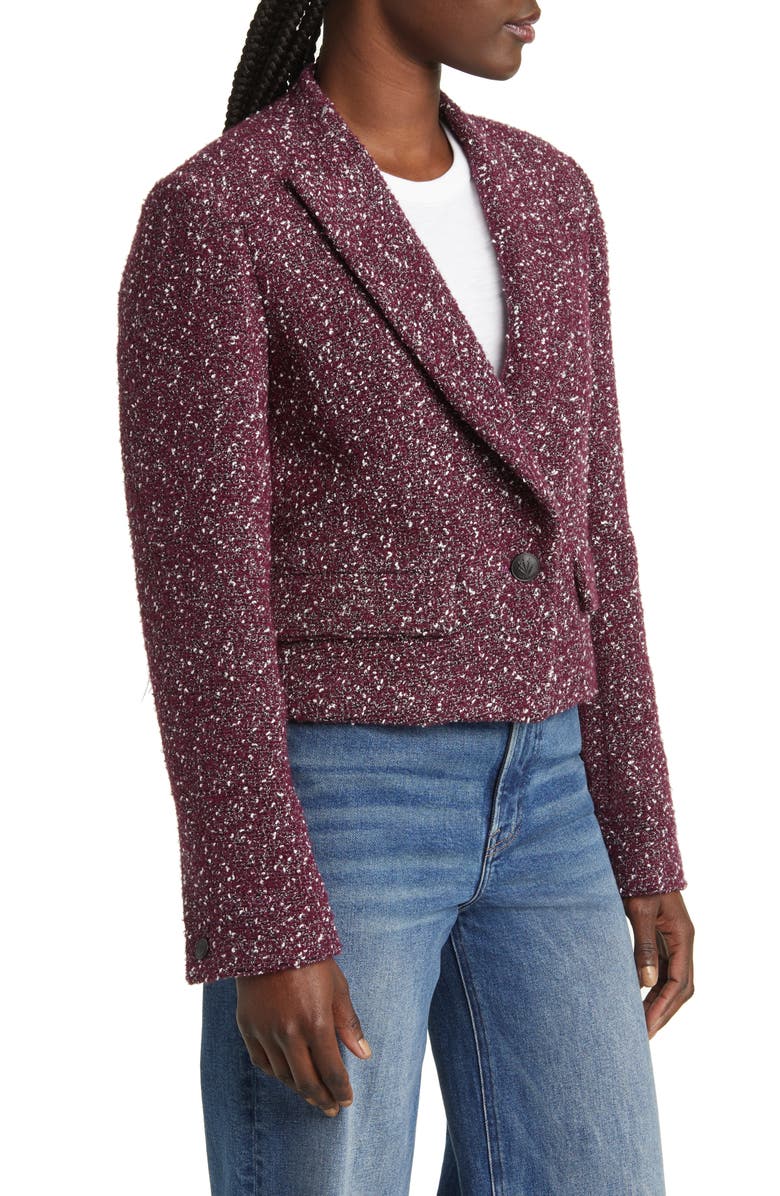 rag & bone Valerie Tweed Crop Blazer, Alternate, color,