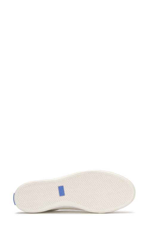 Keds Unisex Pursuit Leather Denim Heel Lace Up Leather Sneakers In Snow White