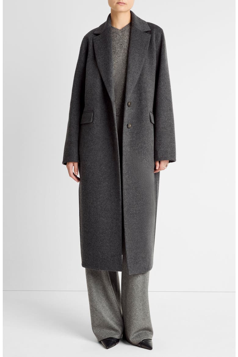 Classic Wool Blend Coat, Alternate, color, CHARCOAL