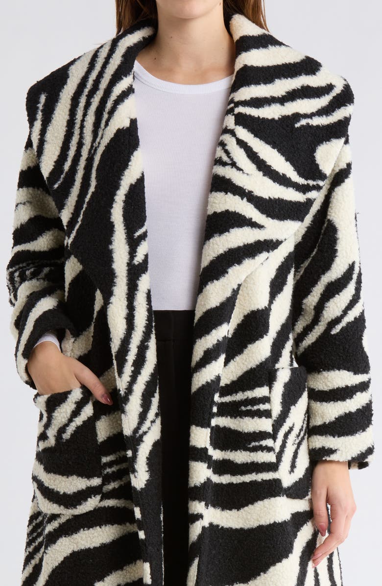 Hutch Elea Zebra Stripe Coat, Alternate, color, Black/ White Zebra