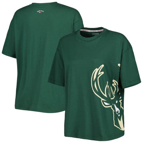 Women's Tommy Jeans Hunter Green Milwaukee Bucks Bianca T-Shirt