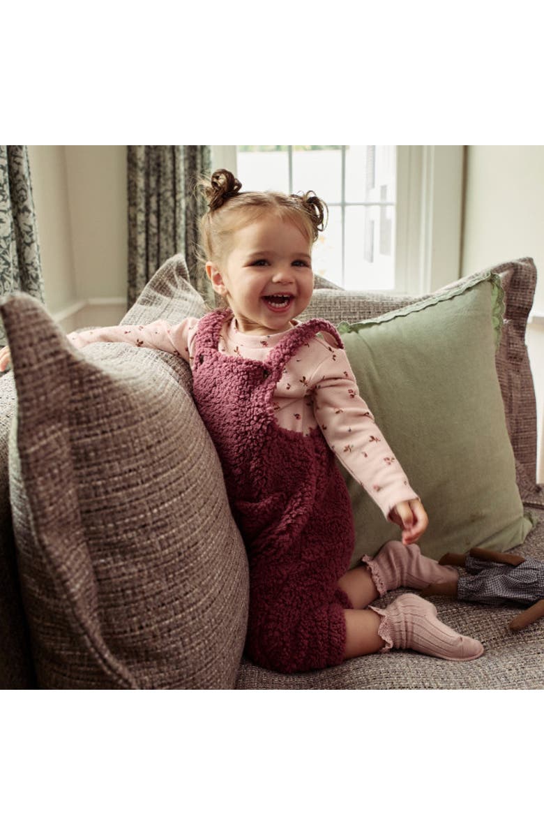 Modern Moments<sup>™</sup> by Gerber Microplush Overall & Shirt Set, Alternate, color, Dark Rose