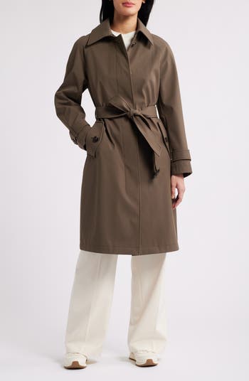 Water Resistant Belted Trench Coat