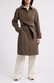 BCBG Max Azria Water Resistant Belted Trench Coat