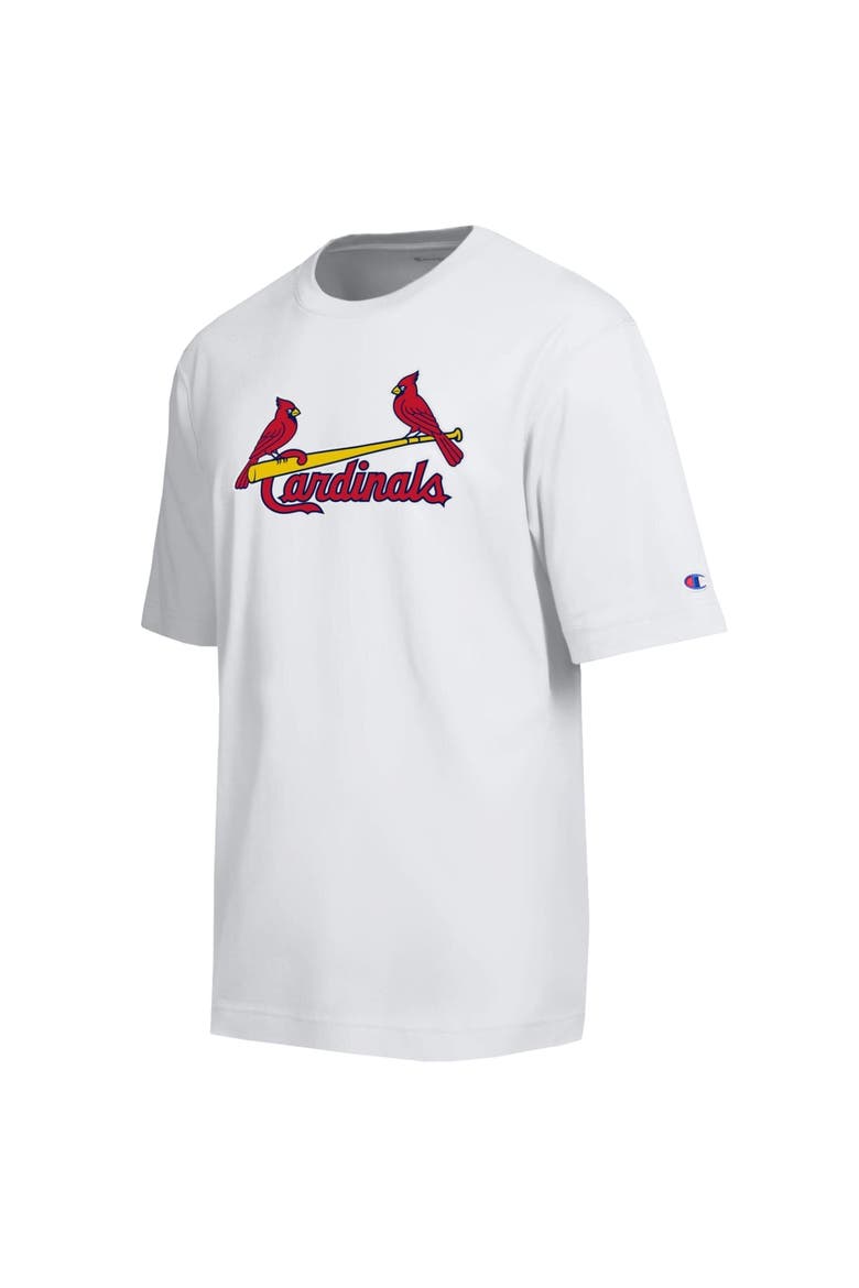 Men's Champion White St. Louis Cardinals All Star Arched Chenille Wordmark T-Shirt, Alternate, color, White