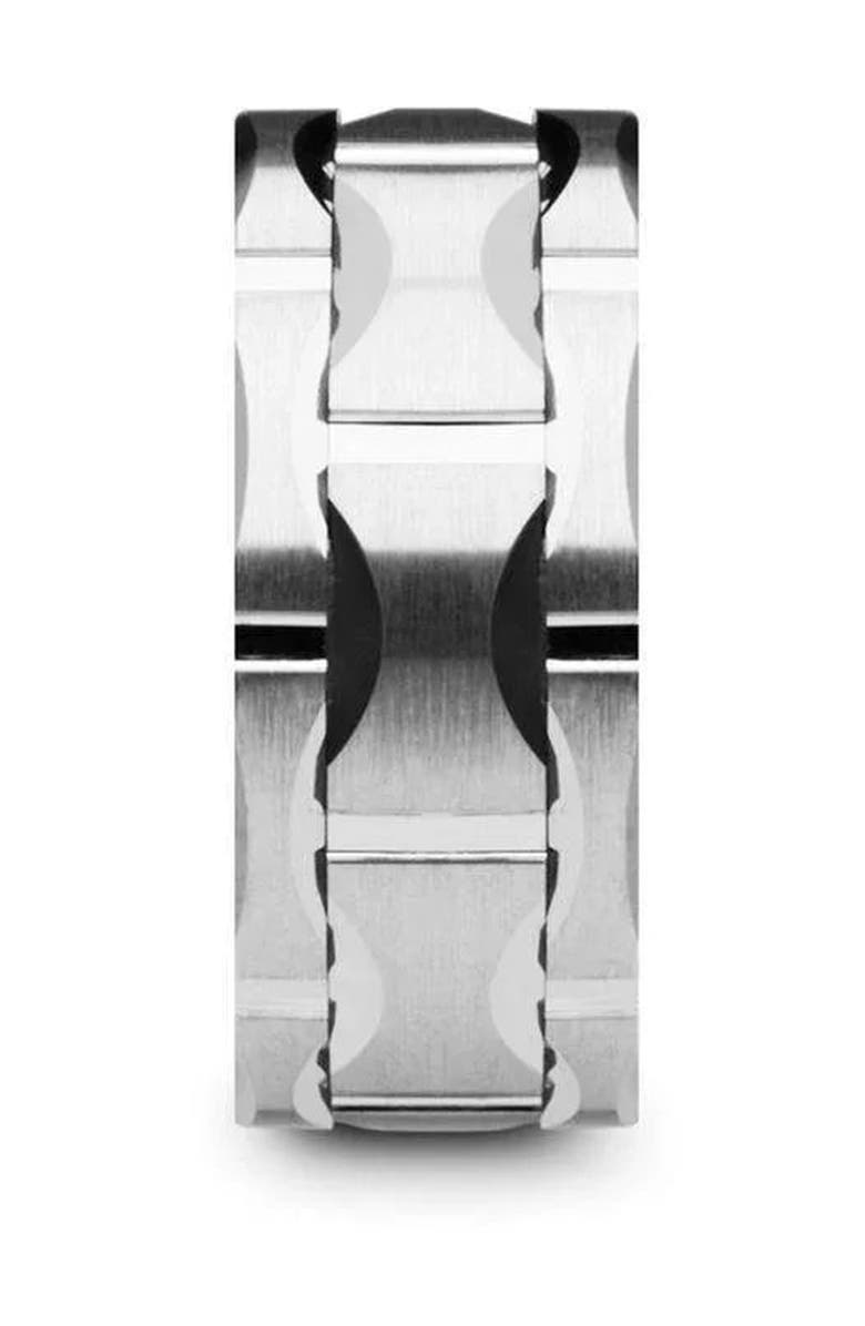 Larson Jewelers Kanye Tungsten Carbide Wedding Band, Alternate, color, Metallic Silver