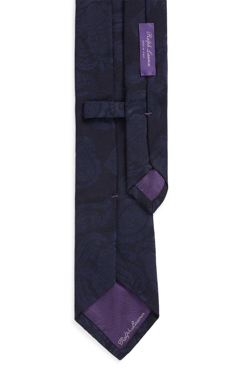 Ralph Lauren Purple Label Floral Paisley Jacquard Cotton & Silk Tie, Alternate, color, 