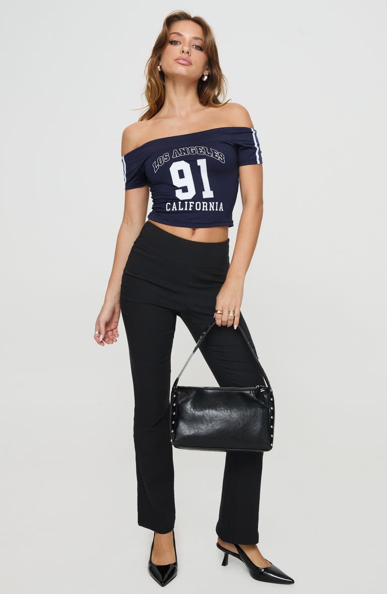 Princess Polly Everyday Flare Pants, Alternate, color, Black