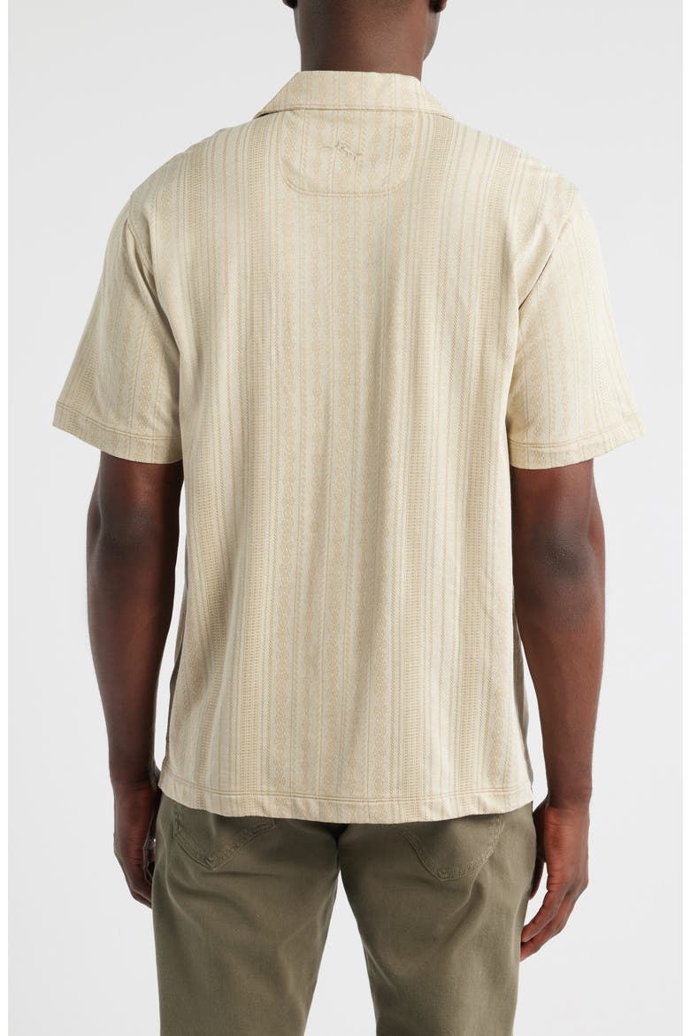 Palm Fresco Beach IslandZone® Button-Up Camp Shirt, Alternate, color, STONE KHAKI