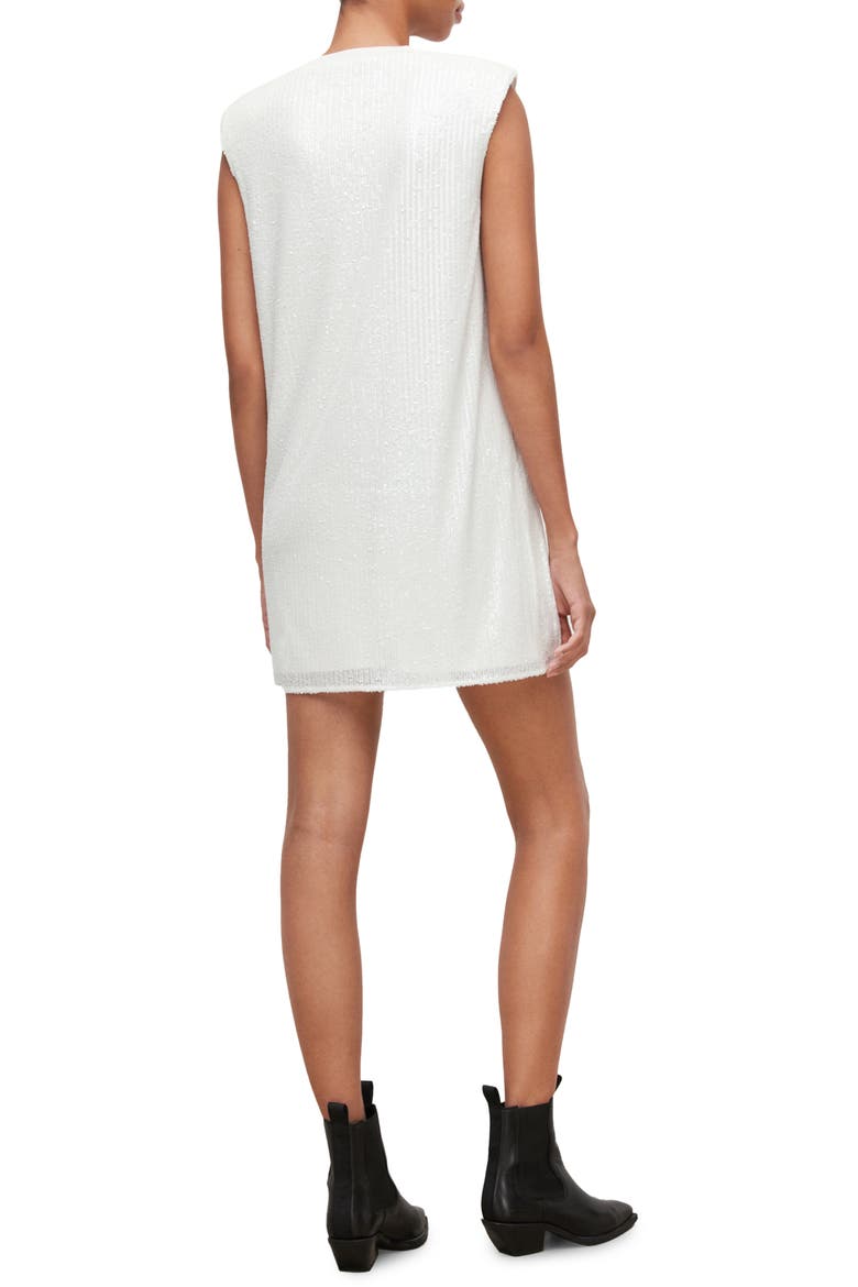Juela Sequin Shift Dress, Alternate, color, OPAQUE WHITE