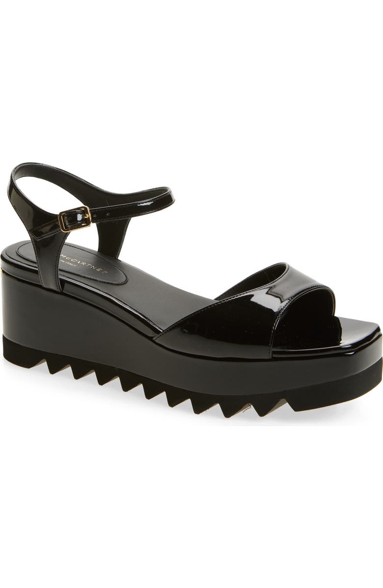 Stella McCartney Elyse Platform Sandal, Main, color, Black