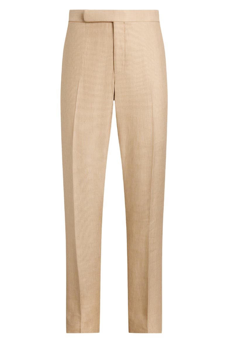 Gregory Textured Linen, Cotton & Silk Pants, Main, color, TAN