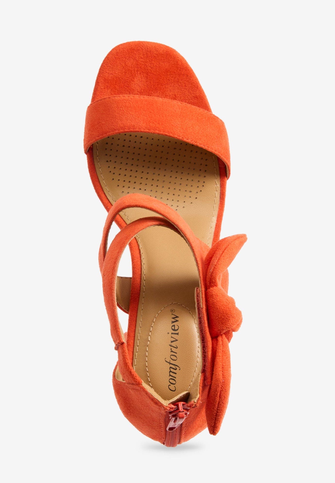 The Aralyn Sandal, Alternate, color, RED ORANGE