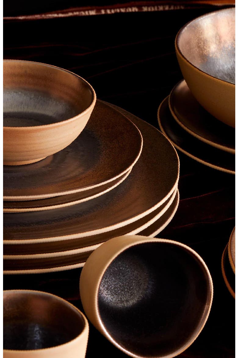Akita Stoneware 4-Piece Bowl Set, Alternate, color, Copper