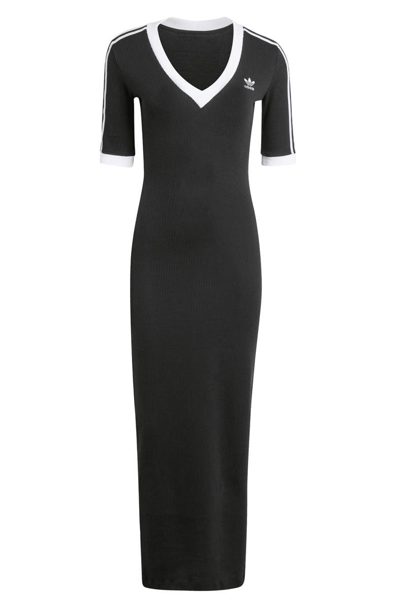 adidas Originals Adicolor 3-Stripes Knit Maxi Dress, Alternate, color,