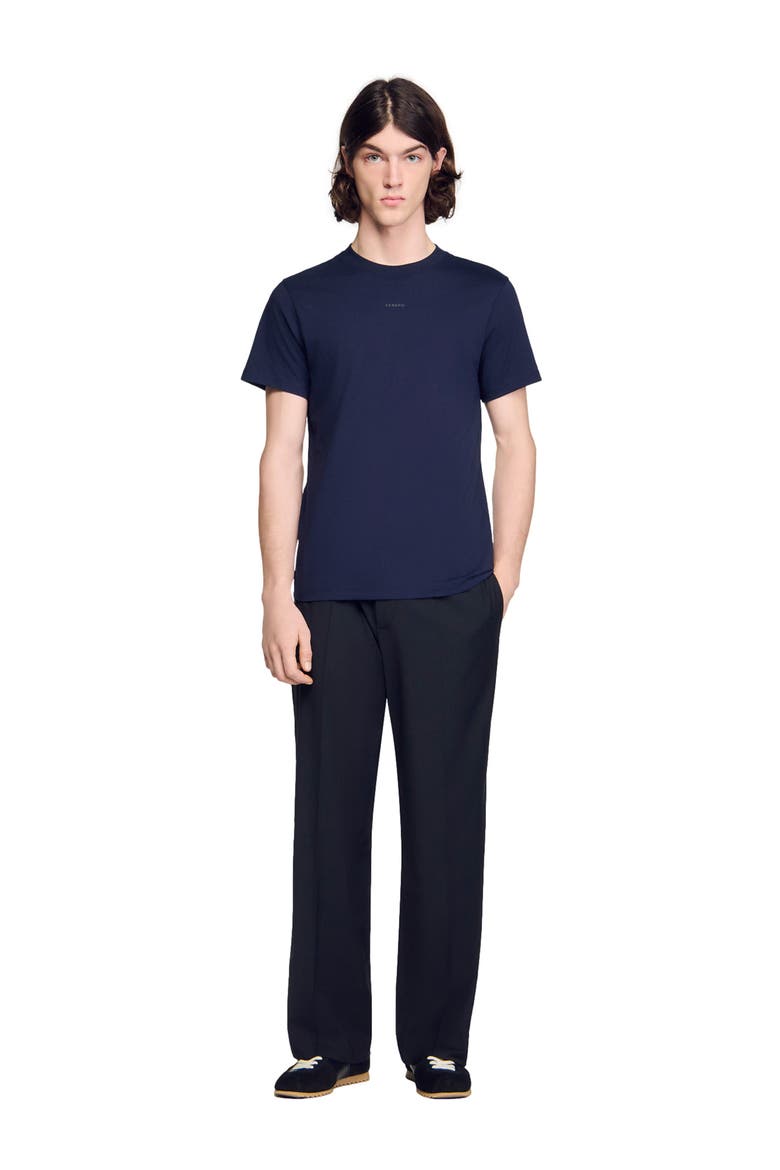 Cotton T-shirt, Alternate, color, Navy blue