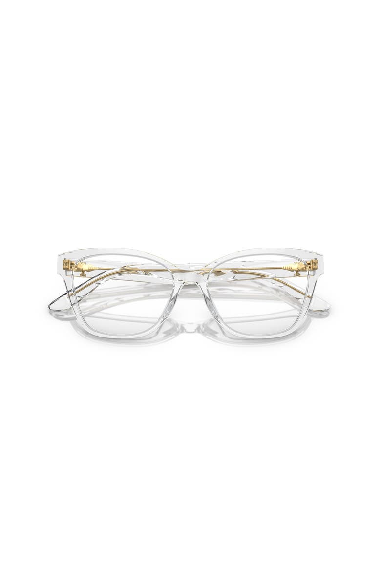 Tory Burch 53mm Rectangle optical glasses, Alternate, color, Transparent