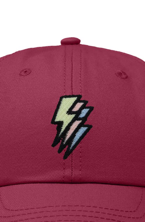 Shop Dalix Lightning Cap In Maroon