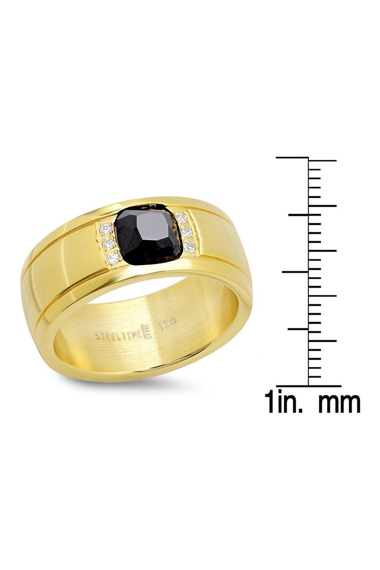 Men's 18k Gold Plated Stainless Steel Ring, Alternate, color, GOLD