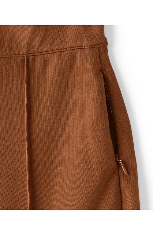 Lands' End Starfish High Rise Pintuck Capri Pants In Brown