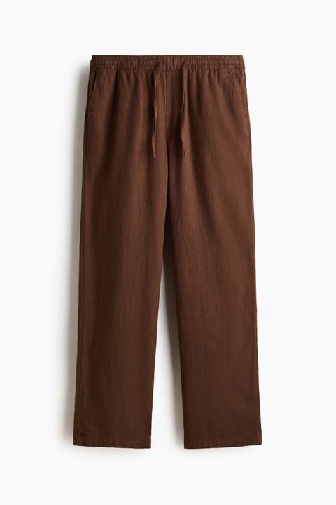 Relaxed Fit Linen-blend Trousers