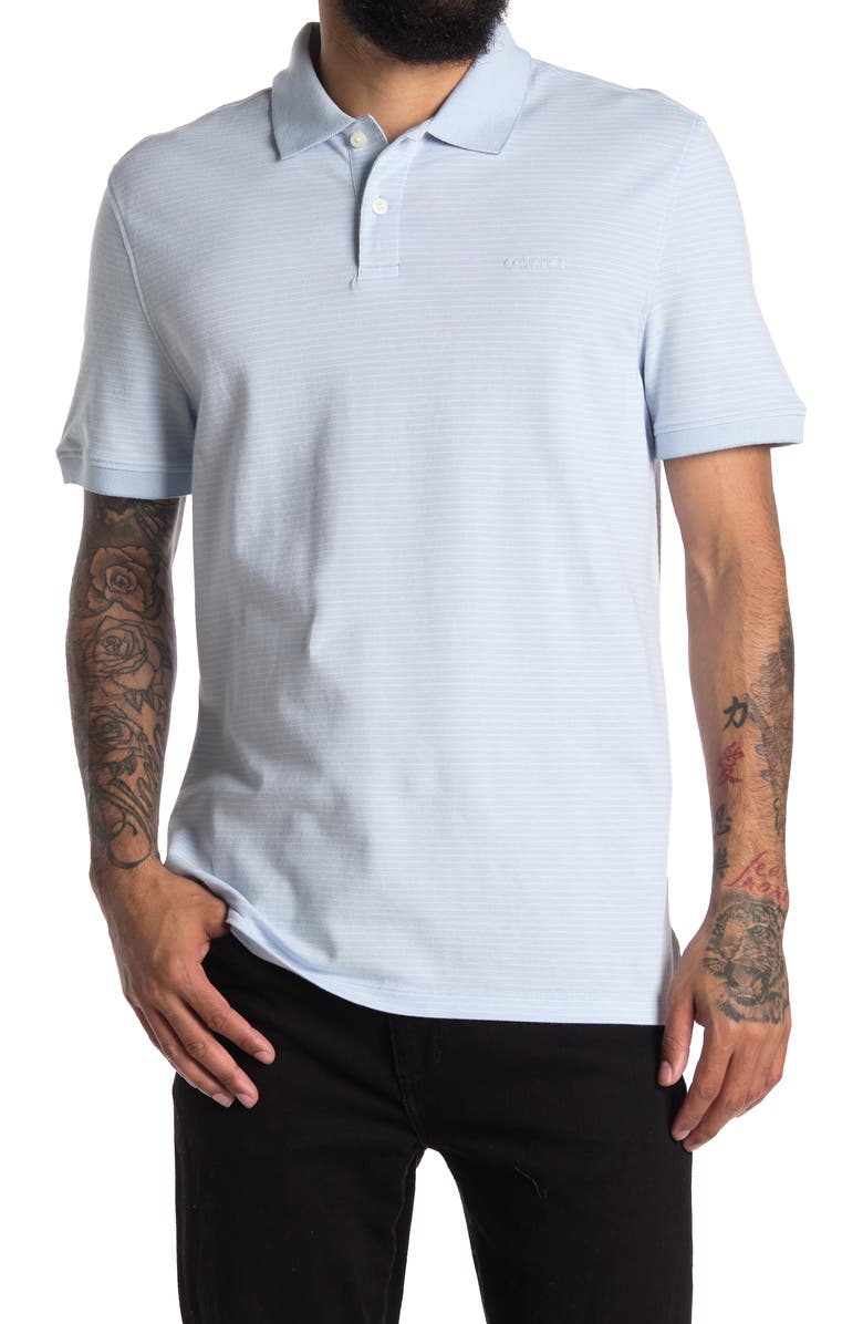 Calvin Klein Birdseye Stripe Polo, Main, color,