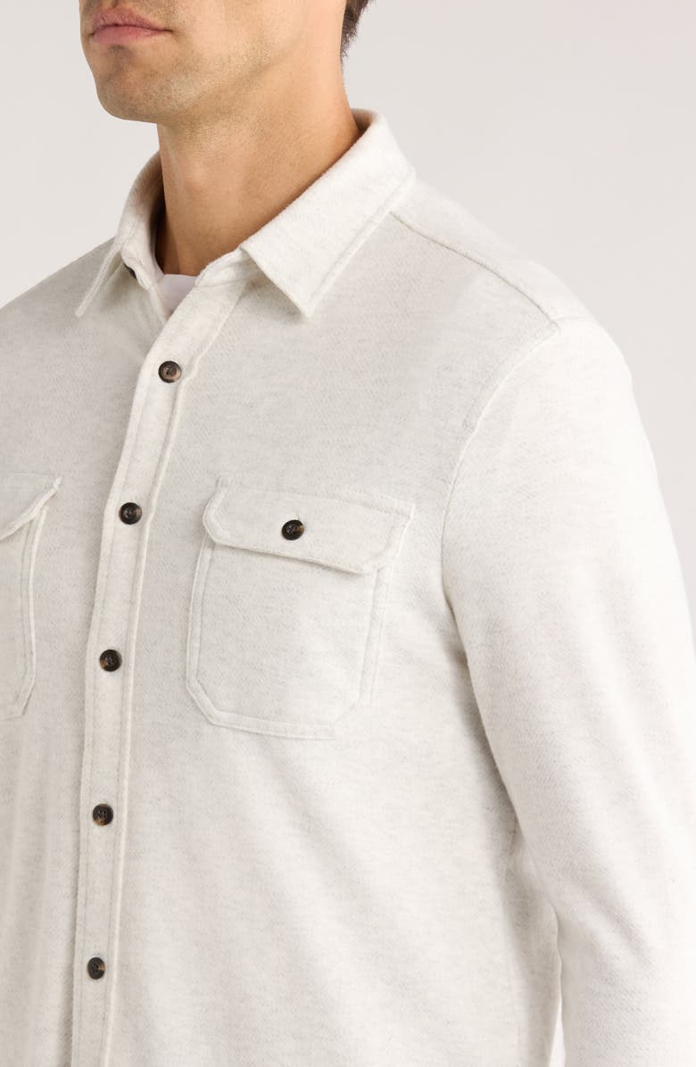 7 Diamonds Generation Herringbone Stretch Button-Up Shirt, Alternate, color, Ecru