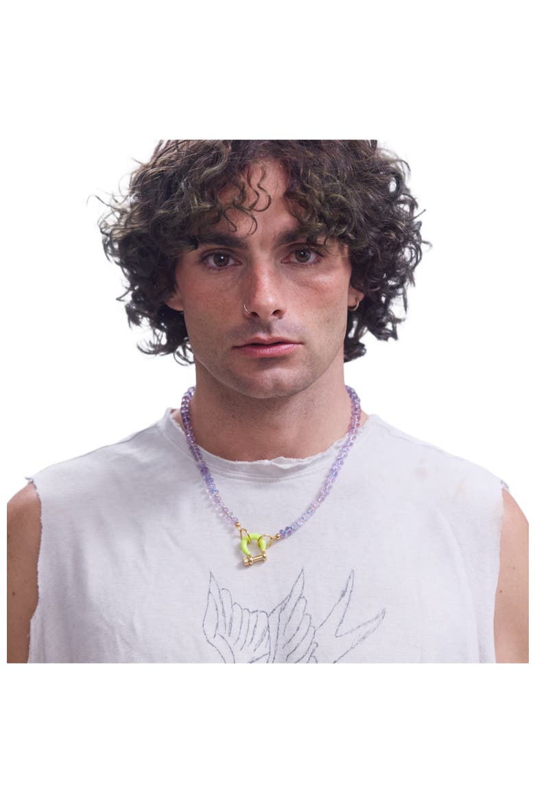 Benny Gender Inclusive Amethyst Necklace, Alternate, color, Purple