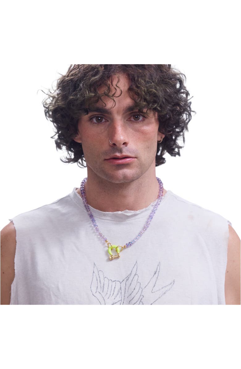 SHOP SPICY DAN Benny Gender Inclusive Amethyst Necklace, Alternate, color, Purple