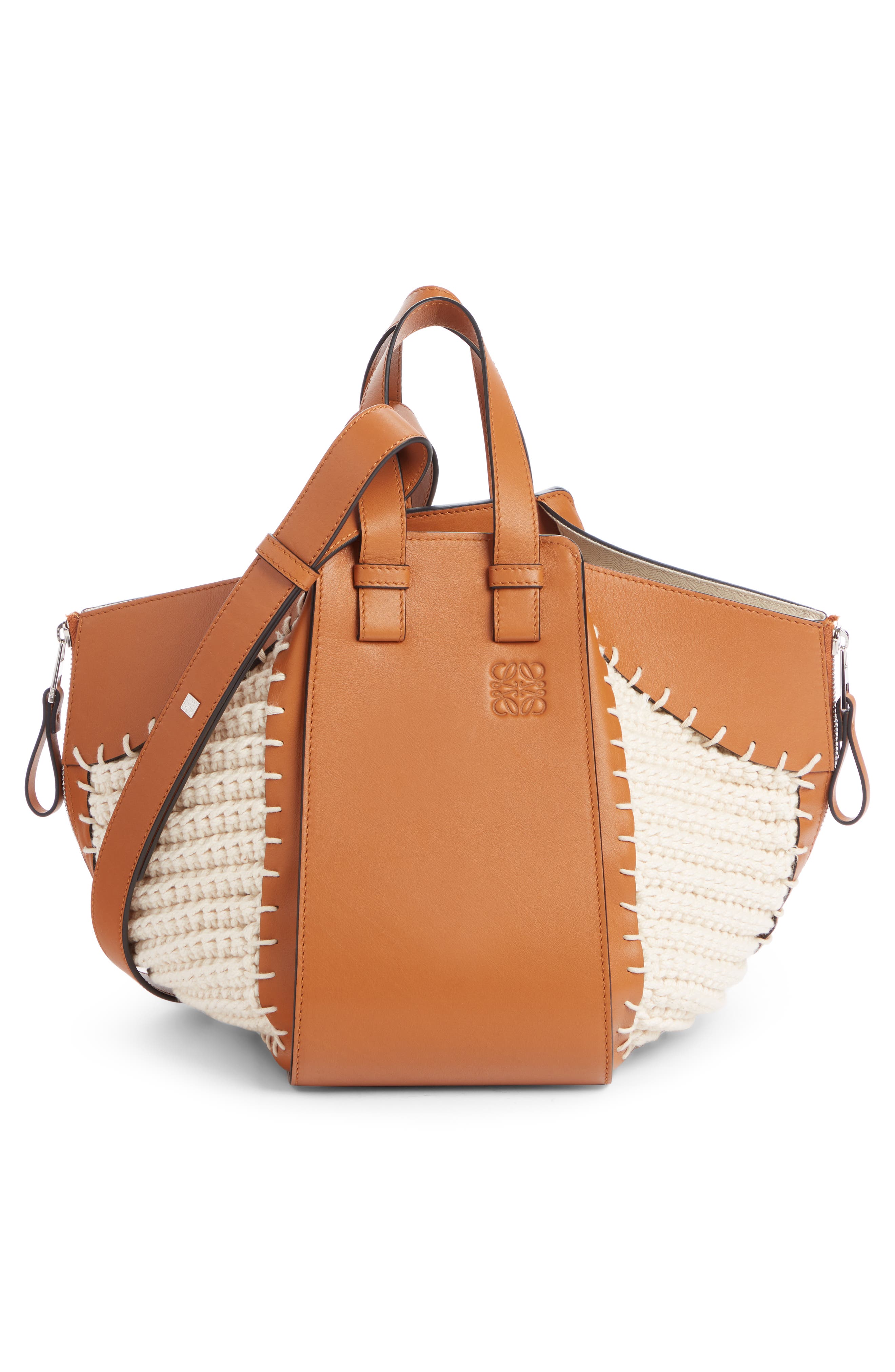 Loewe Small Hammock Cotton & Leather Hobo, Alternate, color, 