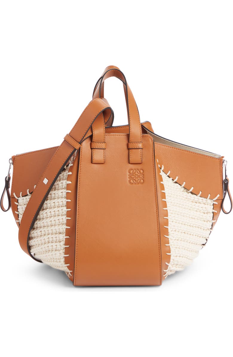 Loewe Small Hammock Cotton & Leather Hobo, Alternate, color,