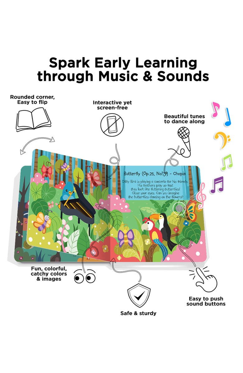 Ditty Bird Kids' Interactive Classical Music Sound Book, Alternate, color, Blue