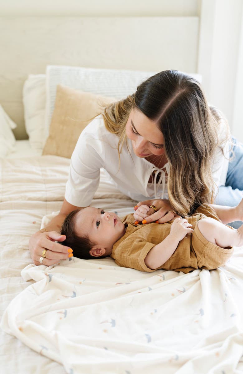 SARANONI Minky Print Swaddle, Alternate, color, Boat