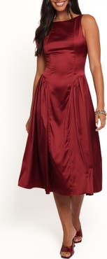 Petal & Pup Katelyn Satin Cocktail Dress