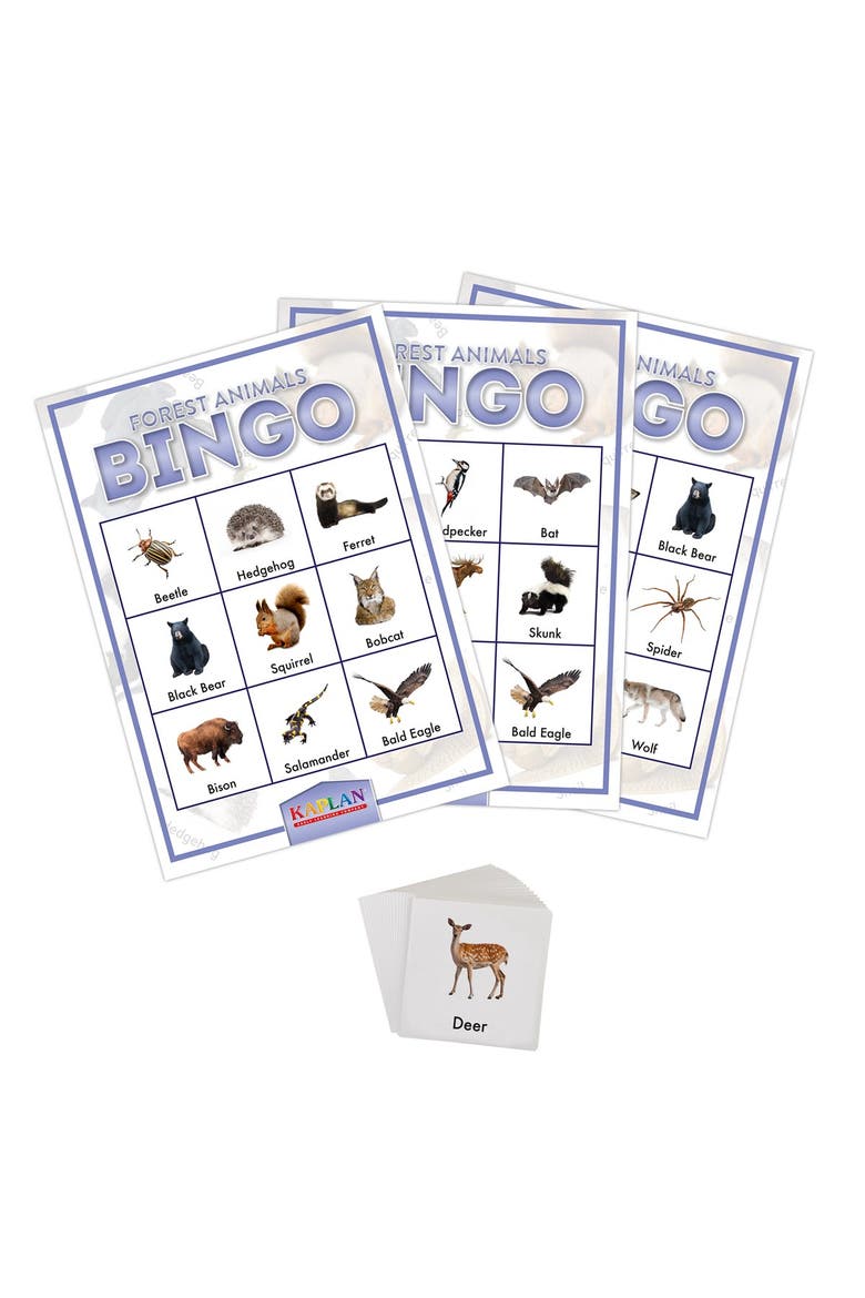 Forest Animals Bingo Learning Game, Alternate, color, Multi