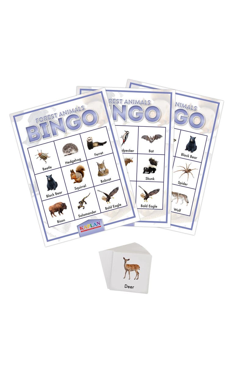 Kaplan Early Learning Company Forest Animals Bingo Learning Game, Alternate, color, Multi