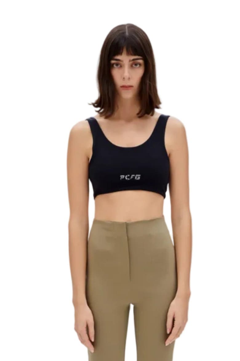 Cotton Yoga Bra, Alternate, color, BLACK