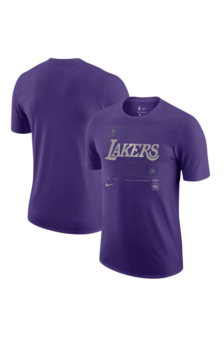 Men's Nike Purple Los Angeles Lakers Courtside Chrome T-Shirt, Alternate, color, Purple