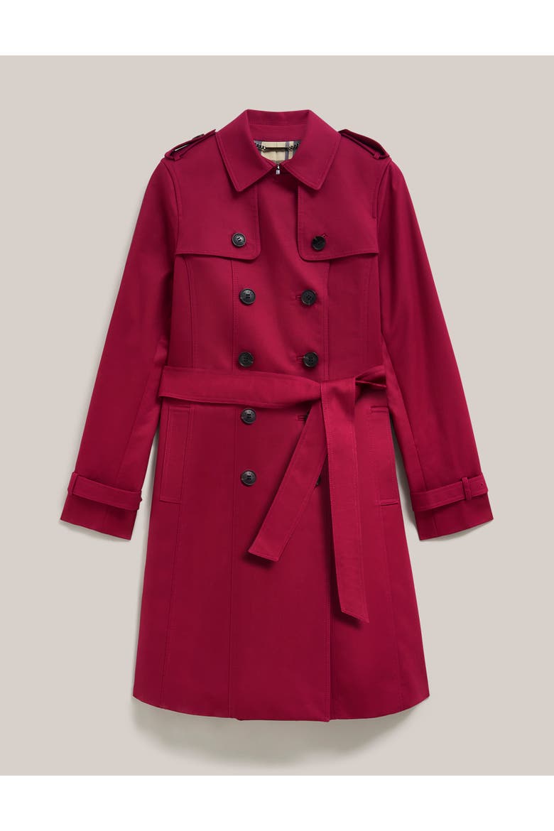 Skylar Belted Trench Coat, Alternate, color, Beetroot Pink