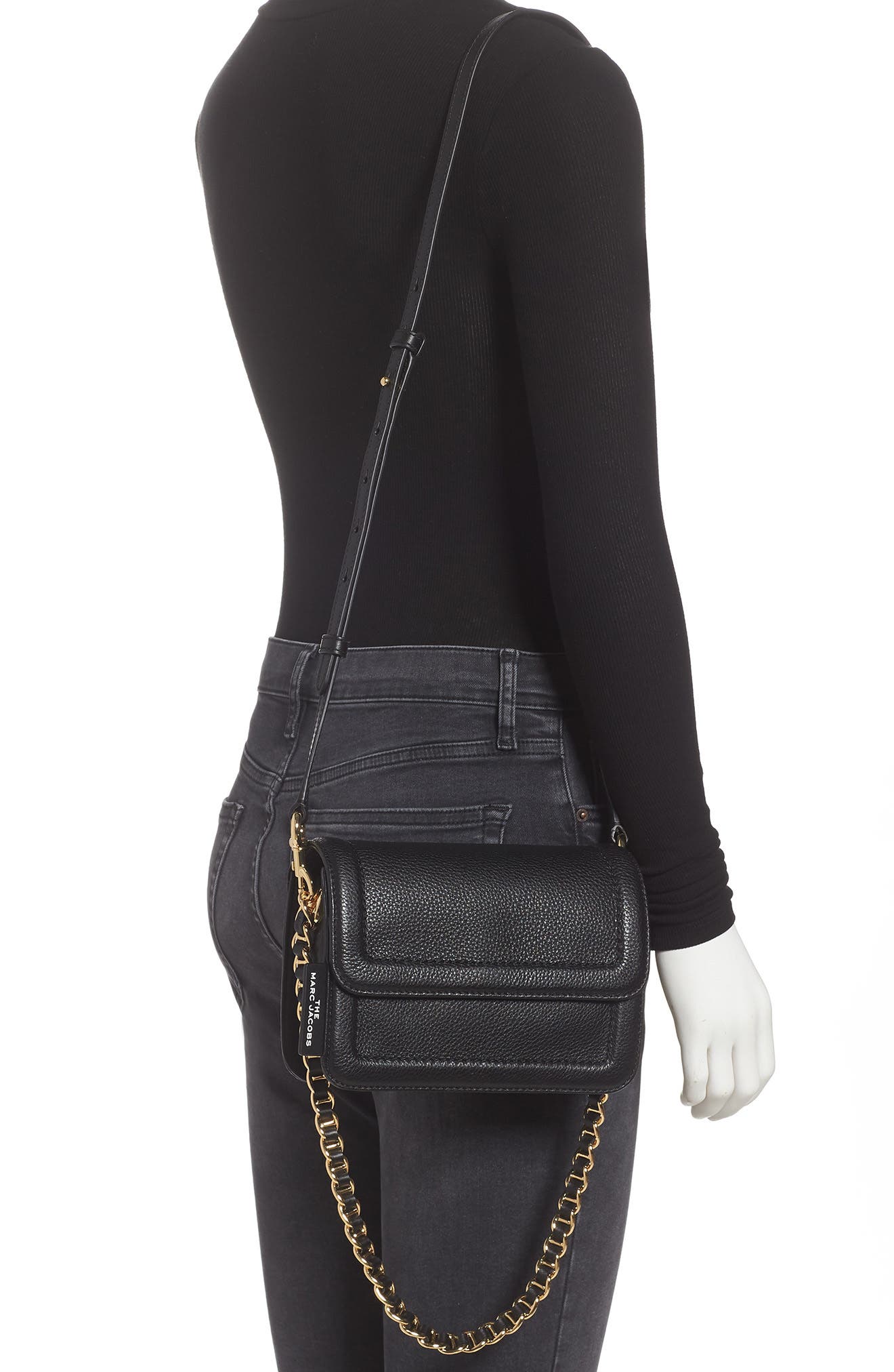 Marc Jacobs The Marc Jacobs The Mini Cushion Leather Shoulder Bag, Alternate, color, 