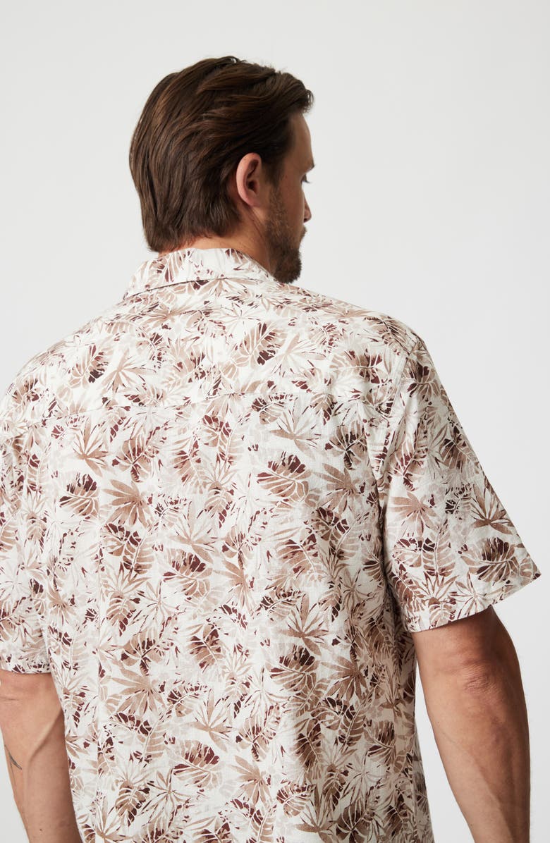 34 Heritage Desert Cotton & Linen Camp Shirt, Alternate, color, Ecru