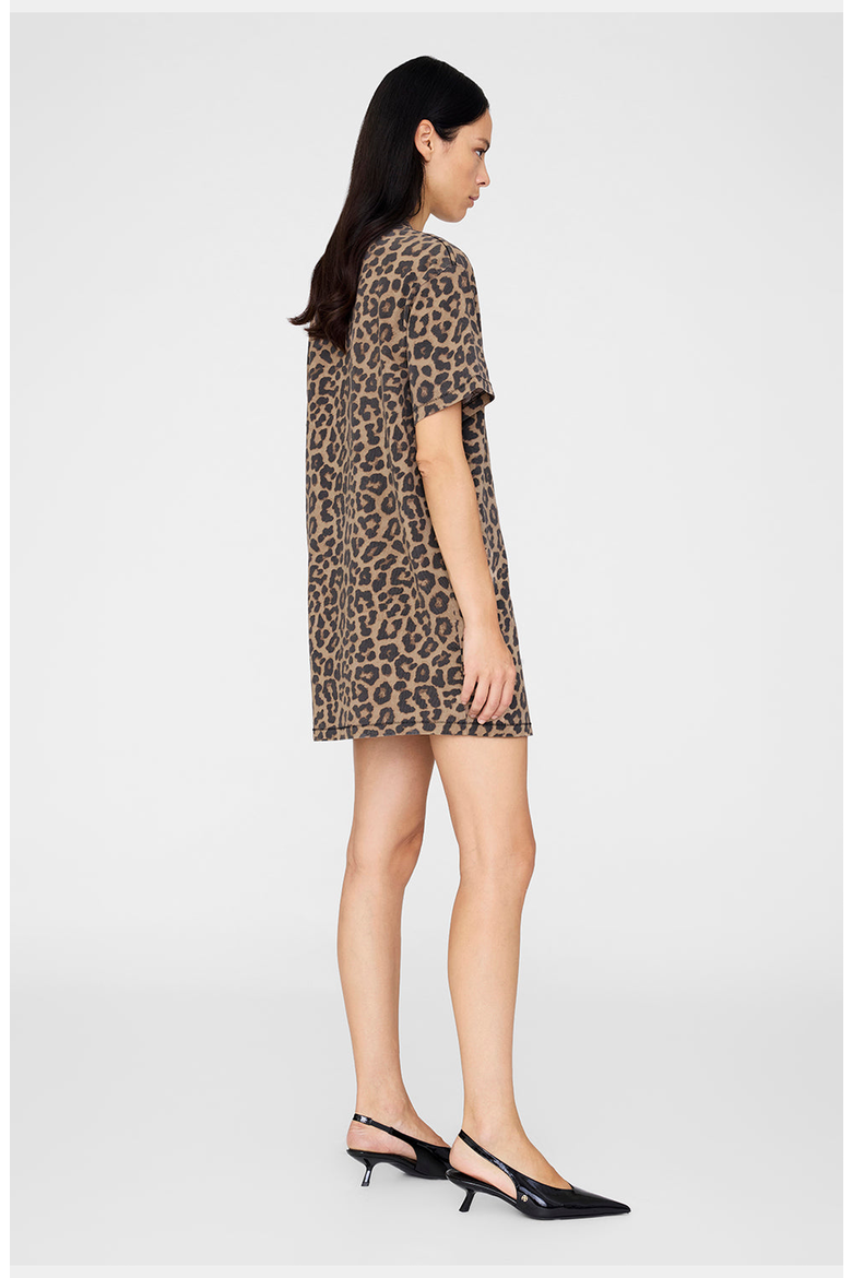 Beth Mini Dress, Alternate, color, Black And Brown Leopard
