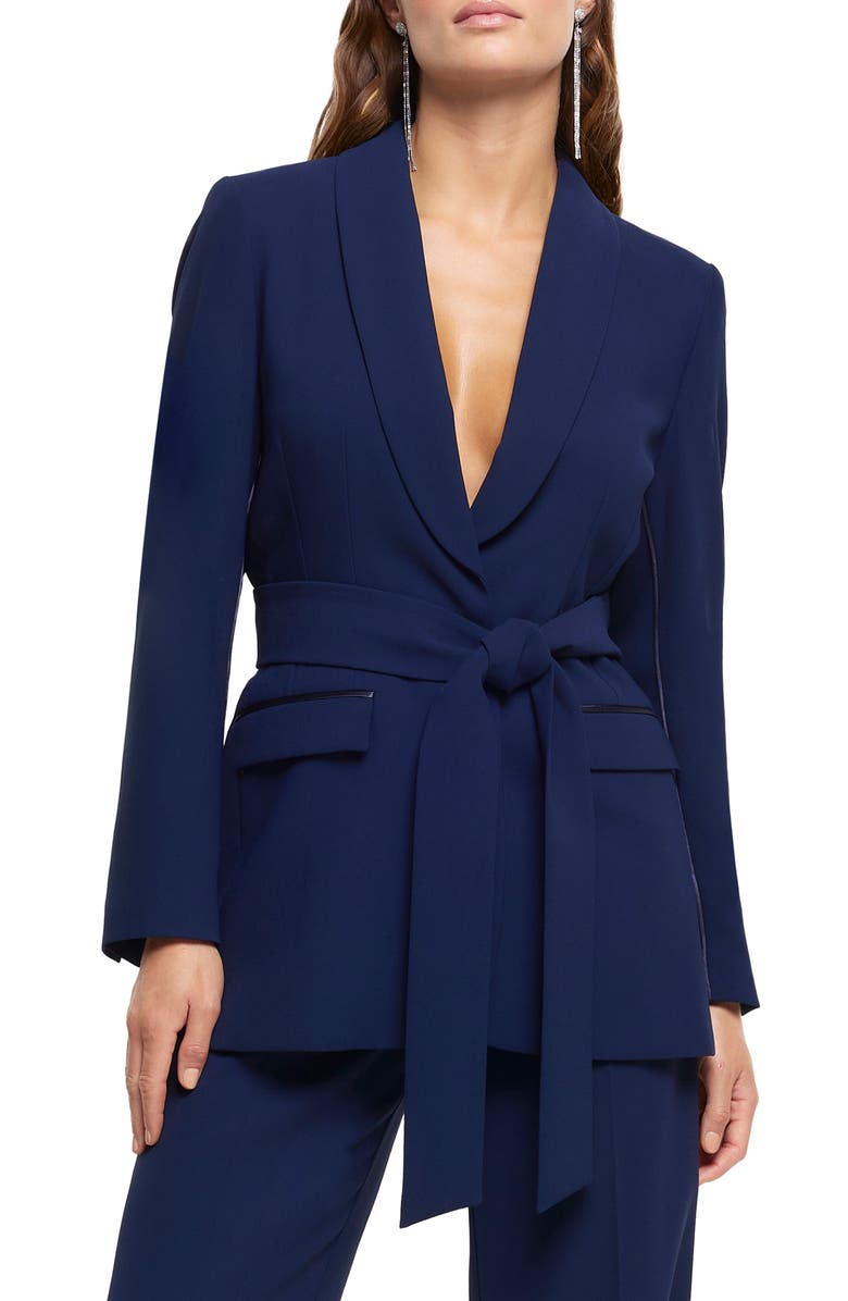 River Island Belted Tuxedo Blazer, Main, color,