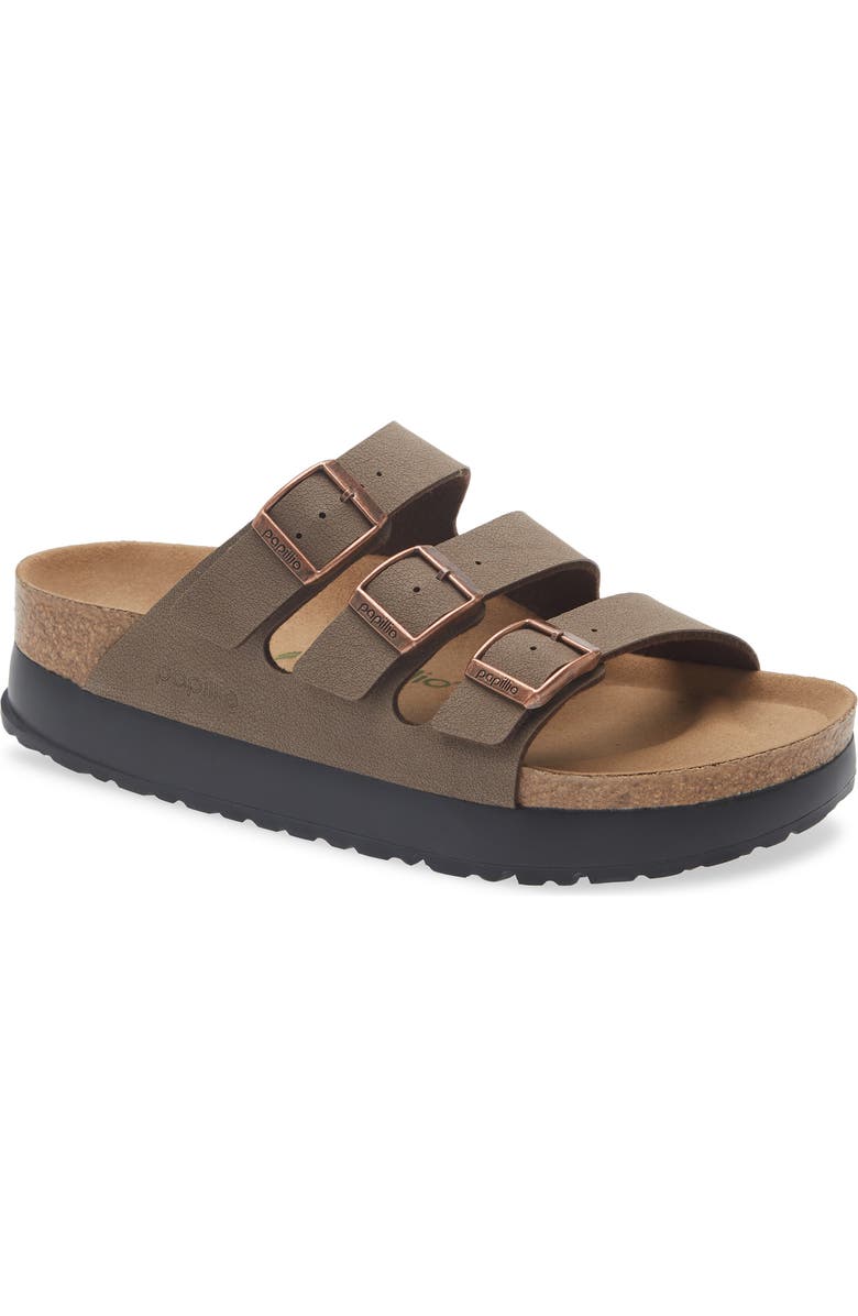 Birkenstock Florida Platform Flex Sandal, Main, color, Brown